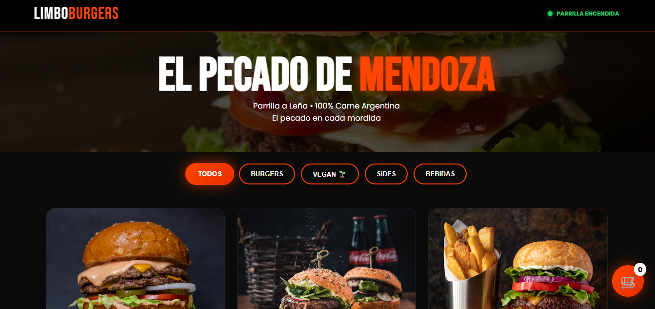 Limbo Burgers — E-Commerce